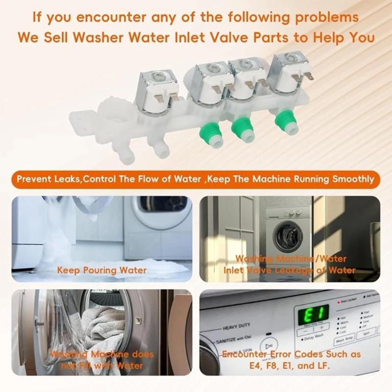 DC97-15459Q Valvole di Ingresso Acqua di Ricambio per Lavatrice Automatica Installazione Facile Accessori per Lavatrice