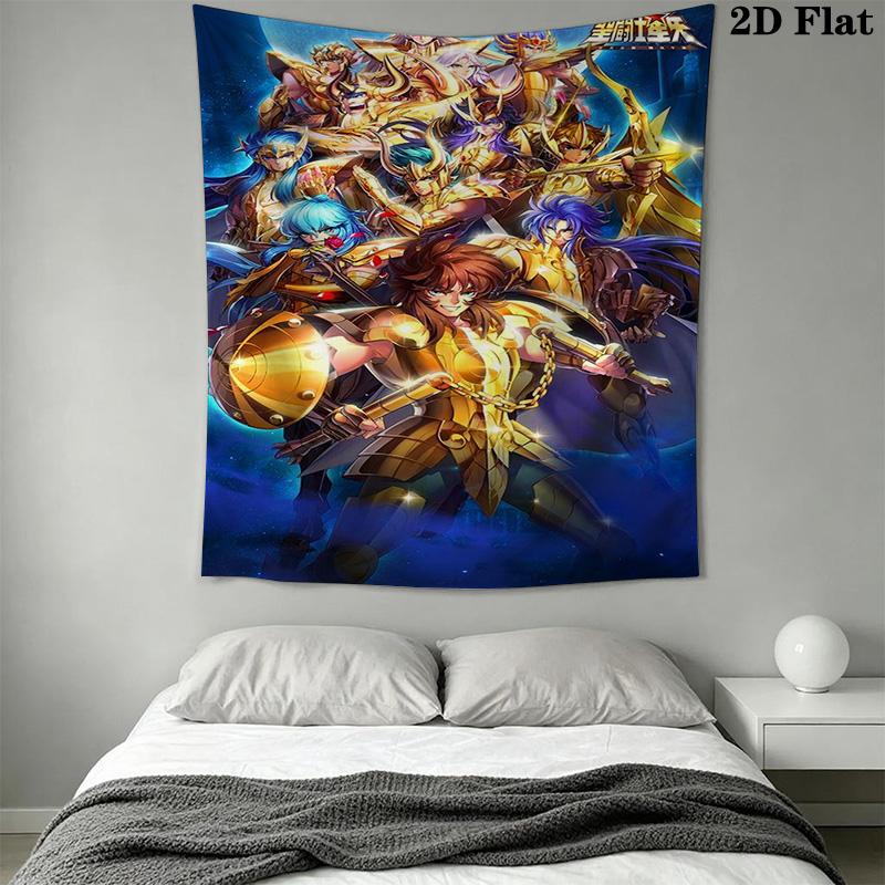Saint Seiya Legend Continues Tapestry Background Cloth Fashion Print Background Wall Hanging Cloth Soft Christmas Gift