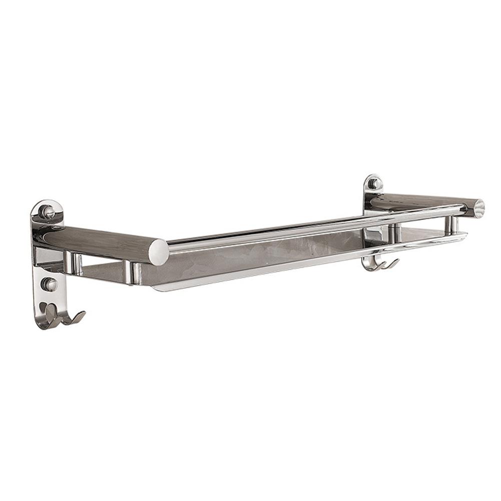 304 Stainless Steel Toilet Rack Bathroom Single Layer Waterproof Storage Rack 40cm