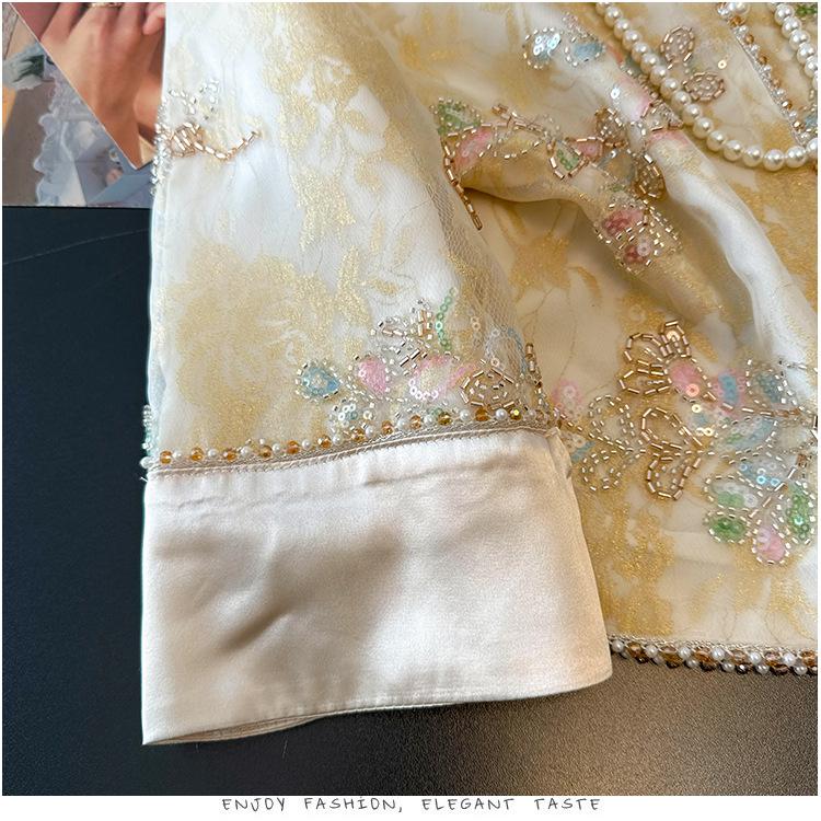 Premium Silk Satin Plus Size Jacket for Middle-aged Women - New Chinese Style, Elegant Spring/Summer Wear