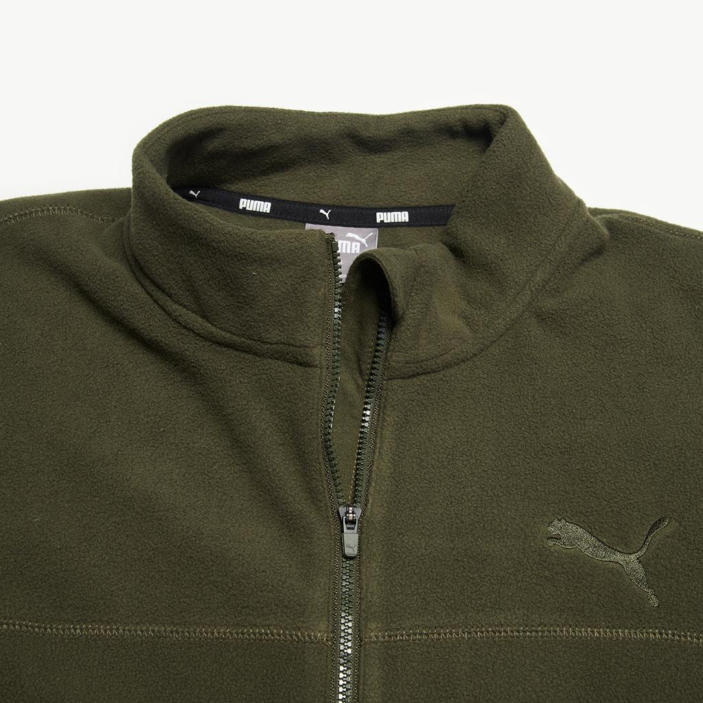 PUMA Velvet Jackets Men's Dark Olive Stand Collar Moderate 525804-80