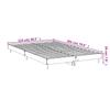 Struttura Letto senza Materasso Finitura Rovere Affumicato 120 x 200 cm Legno Ingegnerizzato