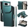 For Google Pixel 8 Case with Multi-Card Holder and Strap PU Leather Phone Cover Stand