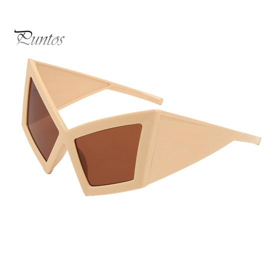 Break-resistant Sunglasses Futuristic Geometric Sunglasses, Edgy Triangle Frame Shades, Trendy UV Eye-catching Protection Sun Glasses for Women Street