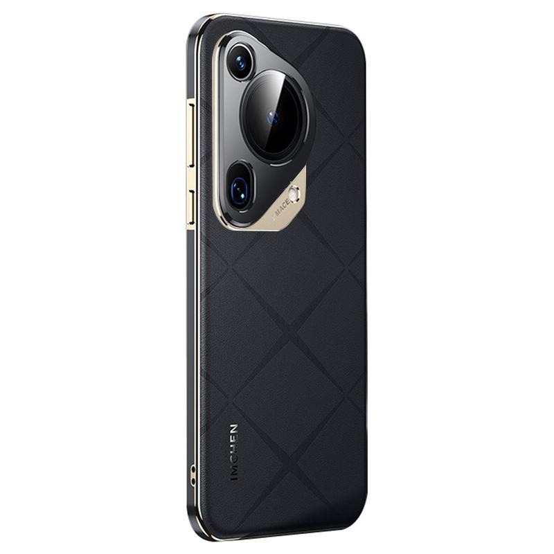 IM-CHEN For Huawei Pura 70 Ultra Case Anti-scratch Genuine Cow Leather+PC Phone Cover
