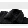 Thickened Genuine Leather Jacket for Men, Sheepskin Lapel Leather Jacket, Warm Casual Down Jacket, Fur Integrated Jacket
