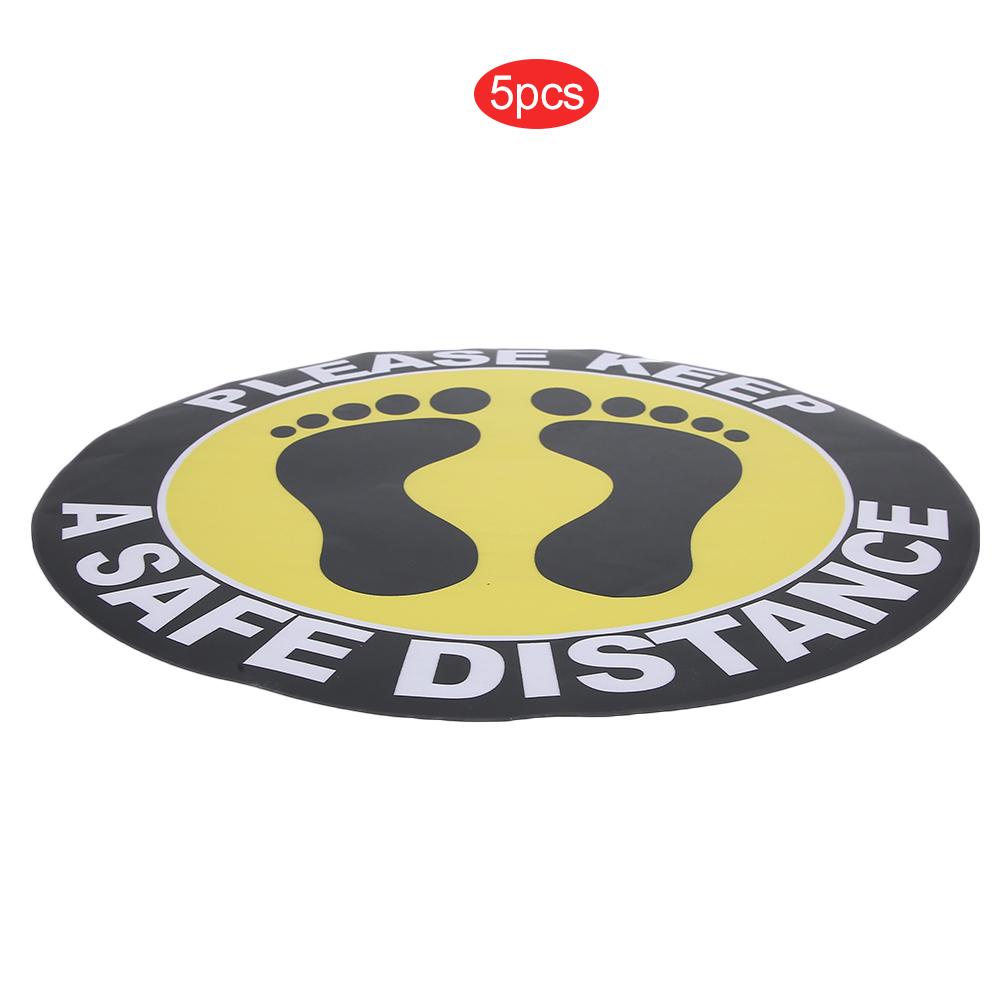 5pcs   Bag Distance Warning Floor Sticker Decal Safety Distance Sign for Store HospitalXG008