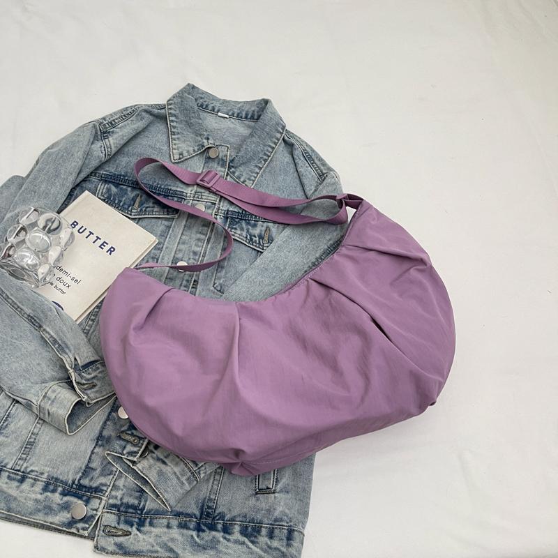 Large Capacity Tote Bag Solid Color Women's Shoulder Crossbody Bag