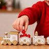 NUOLUX Mini Train Christmas Snowman Wooden Mini Snowman Garden Decorative Gift for Perfect for and Indoors Figurine, Ornament, Ornament, House, Toy,
