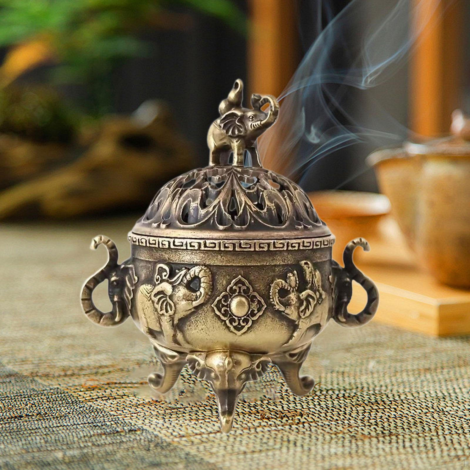 

Incense Burner Furnishings Table Centerpiece Tabletop Decoration Cone Holder for Farmhouse Elephants