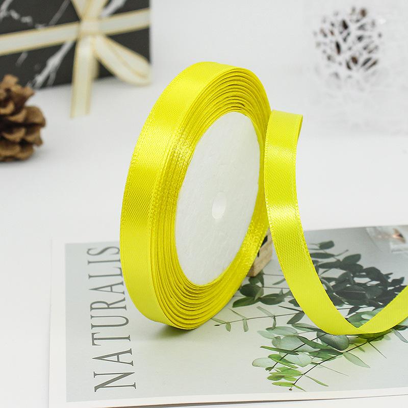 Factory Wholesale 1.5 Inches Single Sided Pastel Satin Ribbon Decorative Polyester Fabric Solid Logo Hair Gift Decoration