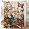 Vibrant Butterfly Shower Curtain Bath Decor for Bathroom Waterproof Polyester Fabric Available in Various Sizes