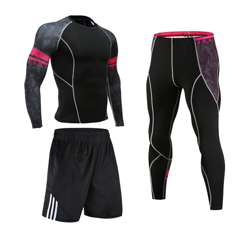 Men's Quick-Dry Sports Set: Long Sleeve Tights & Basketball Training Suit
