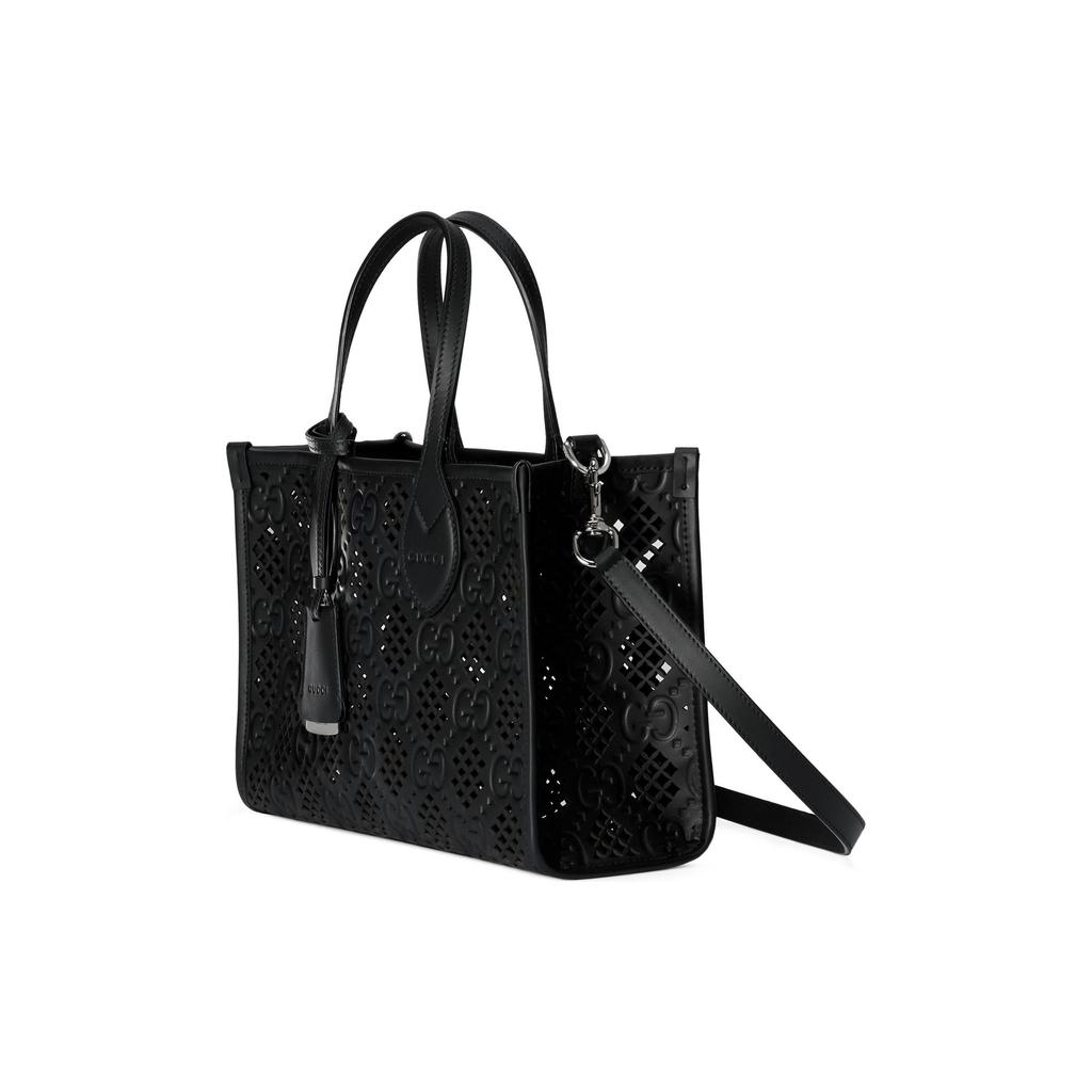 GUCCI Ophidia Leather Tote Bag, Shopping Bag, Handbag Small Women's Black 777192-AAC1B-1000