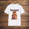 Pitbull Burger Graphic Tee, Chaotic Dog Meme Shirt, Funny Animal Lover Gift