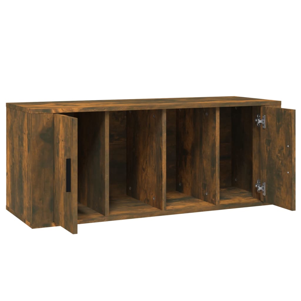 TV Cabinet Smoked Oak 100 x 35 x 40 cm Particleboard