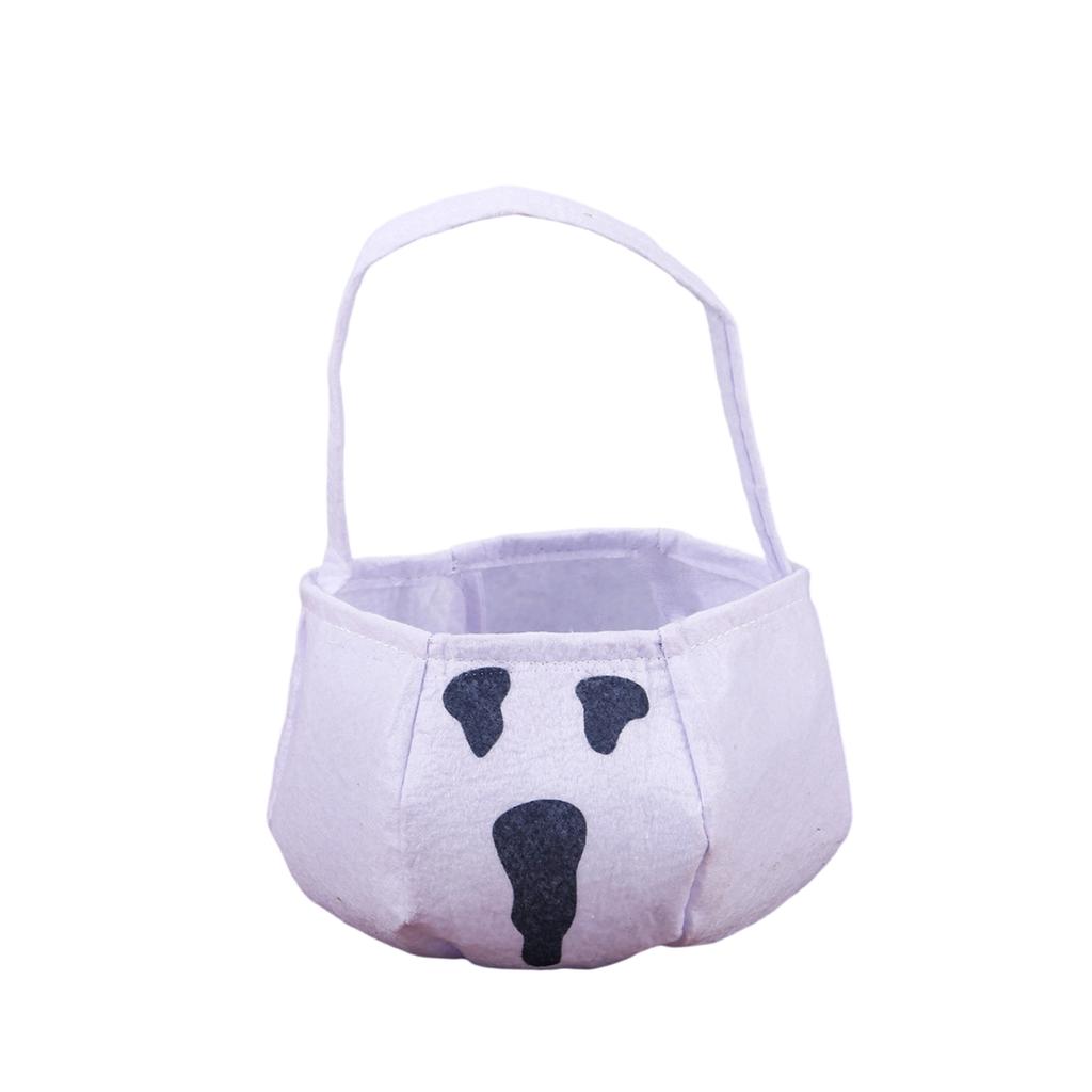 Halloween -or- Bags for Kids - Pumpkin Shaped Non-Woven Fabric Handheld Candy Bags for Party Storage