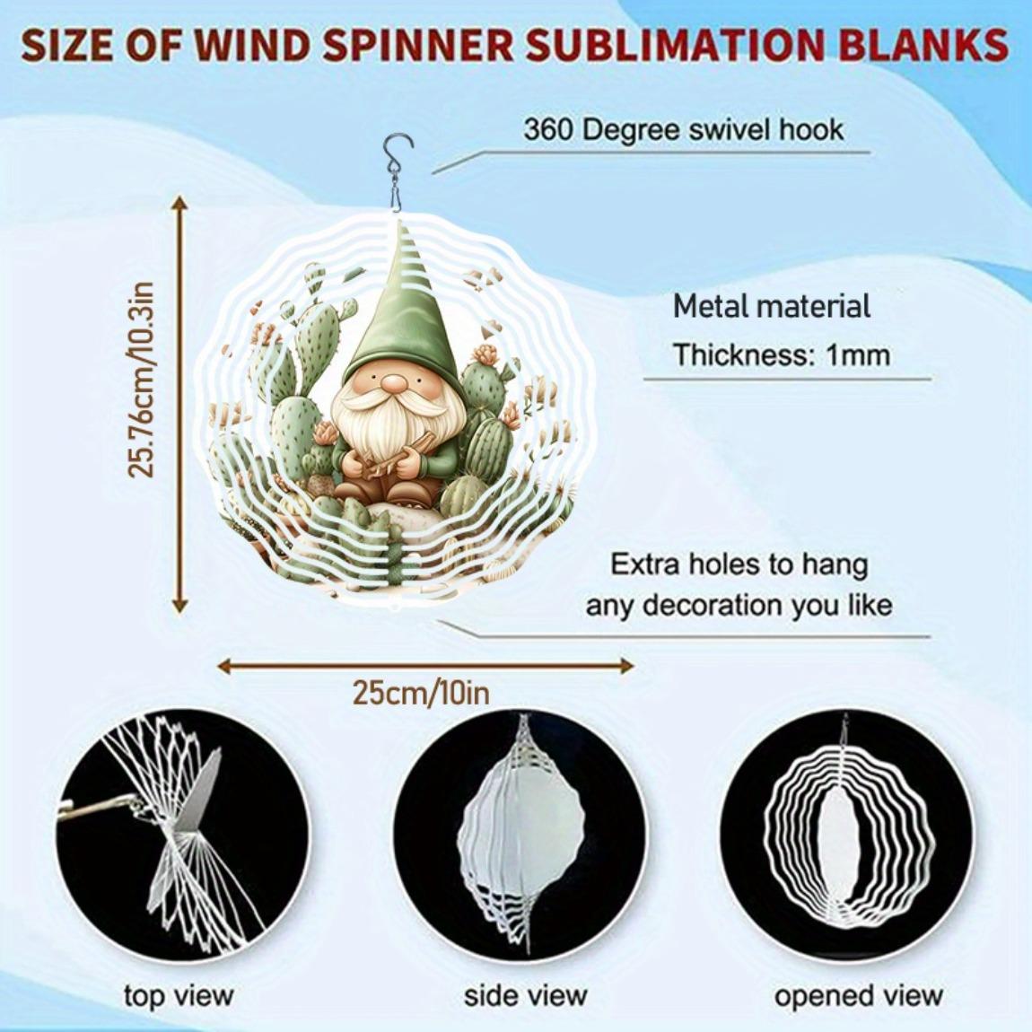 

Праздничный уличный металлический спиннер ветра с причудливым гномом в шляпе Санты и пустынными растениями, беспроводной кинетический ветряной колокольчик для Хэллоуина и Рождества