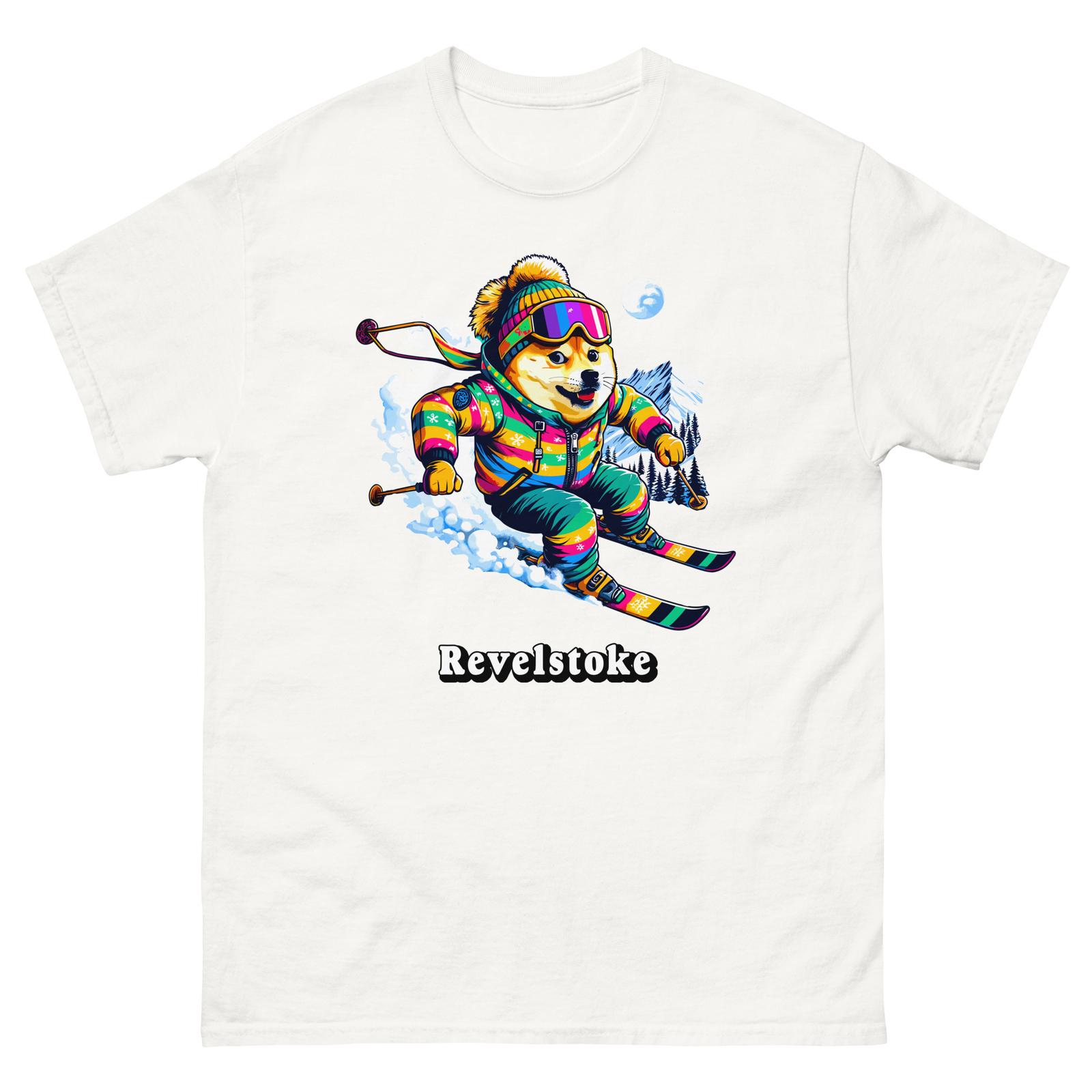 Revelstoke Doge Skiing Funny Ski Skier Dog Meme Cute Shirt T-Shirt S