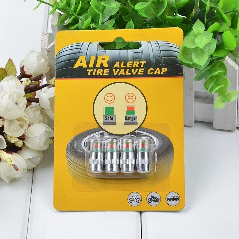 2/4PCS Car Truck Motorcycle Tire Pressure Monitoring Alarm Auto Tire Pressure Indicator Caps Tire Air Alert Cap Car Accessories