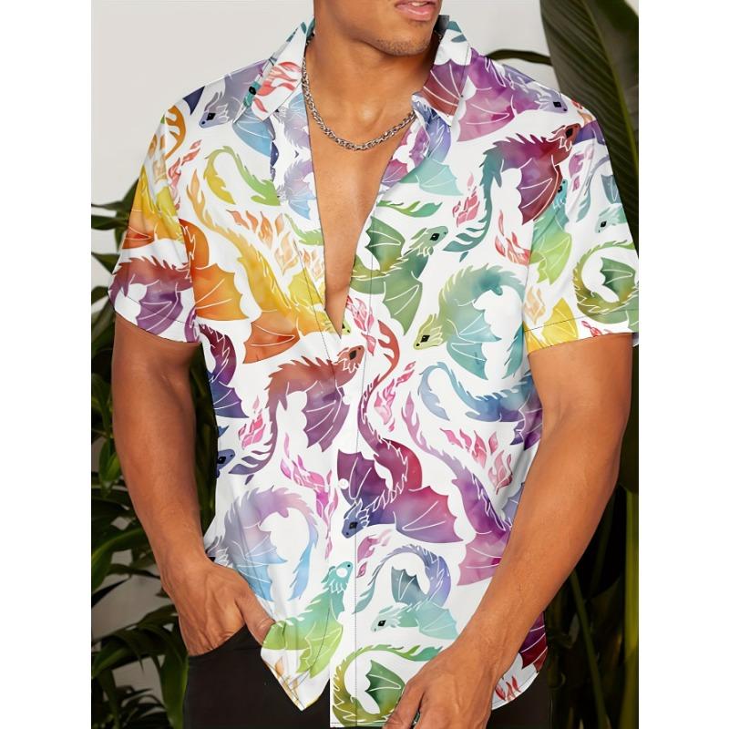 

Men s 3D Printed Quick-Dry Short Sleeve Summer Streetwear Fashion Shirt M