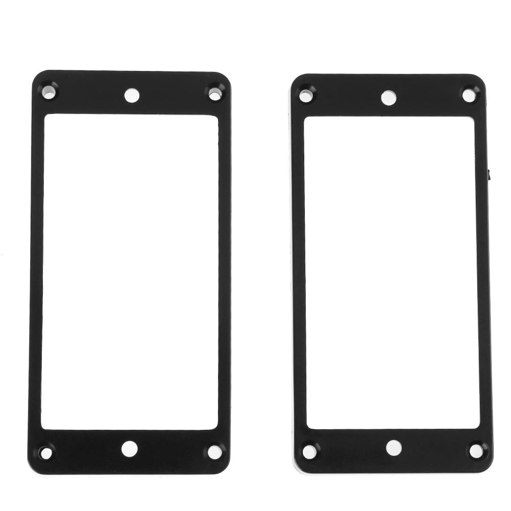 2pcs Guitar Curved Plastic Humbucker Pickups Frames Holder Mounting Rings