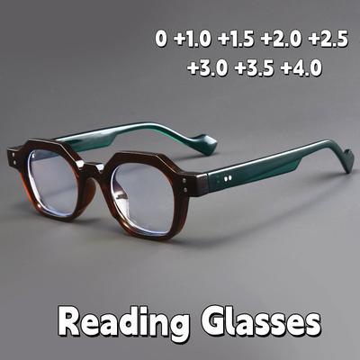 2025 Einfache Retro Polygonale Lesebrille Vielseitige Europäische und Amerikanische Kleine Fassung Anti-Strahlung Alterssichtigkeit Brille