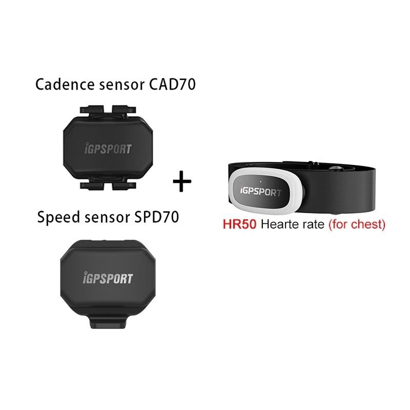iGPSPORT Smart Sensor Kit, Cadence CAD70 Speed SPD70 Heart Rate Monitor HR50 Chest, HR70 Arm for Bike Computer/Cycling/Running