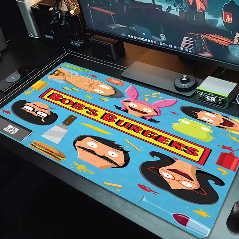 Bob’s Burgers Color Mouse Pad Large Gaming Table Cushion Non-slip Laptop Tablet Big Mousepad XXL Mat Mini PC Playmat With Lock edge