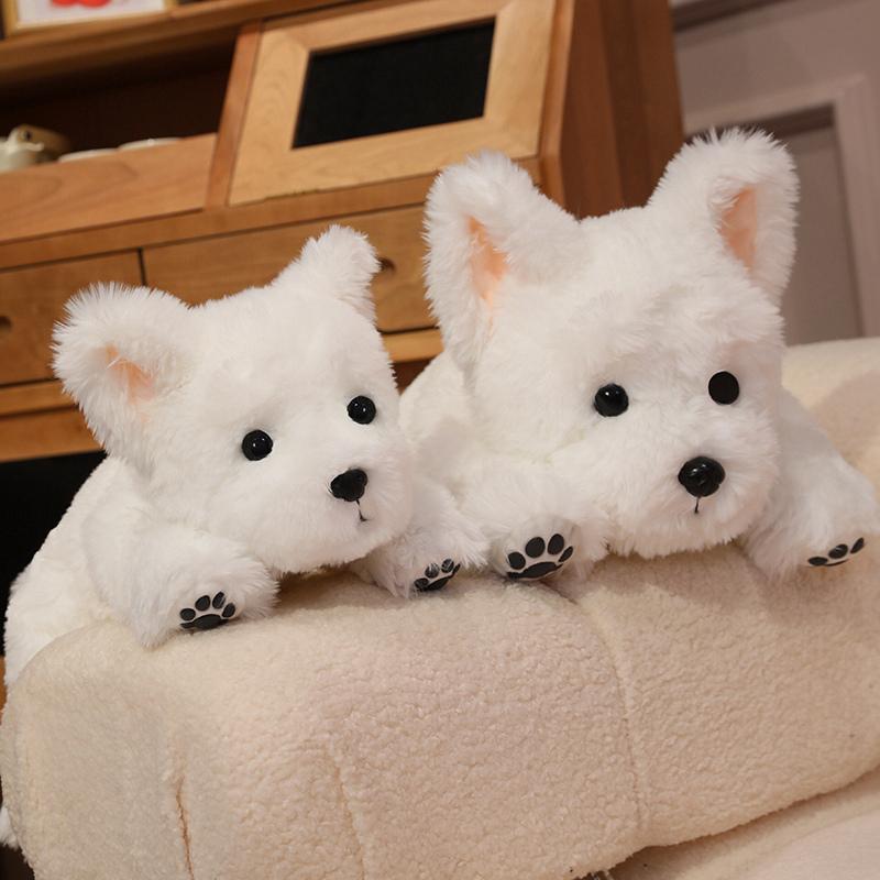 Cartoon West Highland White Terrier Plush Toy Cute Soft Stuffed Animal Doll Dog Home Decor Gifts For Friend