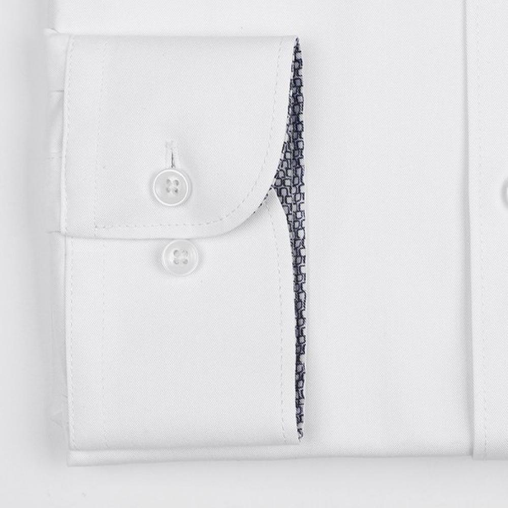 RENOMA Slim Fit Comfortable Wrinkle Free Twill White Long Sleeve Shirt  Rzrsl011