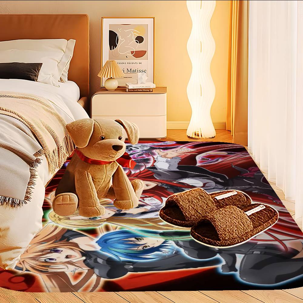 High School DxD Anime Floor Mat INS Style Soft Bedroom Floor House Laundry Room Mat Anti-skid Household Carpets