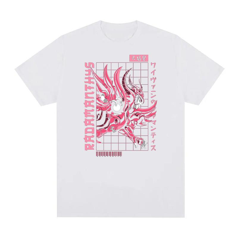 Summer Print  Anime  T Shirts Men Women Saint Seiya O Neck 100% Cotton Unisex Tops EU Size Harajuku Tops Boys Clothes