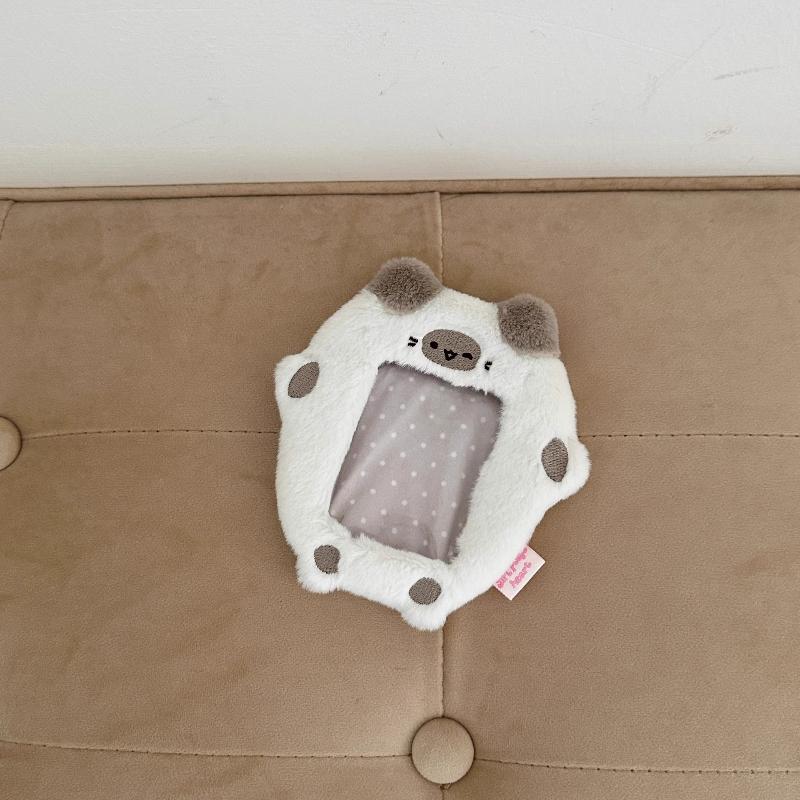 Original Cat Plush Photo Frame for 3 Inch Kpop Anime Card Holder Kitten Ins Polaroid Sleeves Photo Protective Cover Bag Keychain