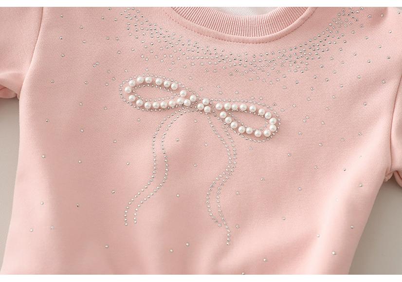 Baby Mädchen Koreanischer Stil Cartoon Hoodie & Jeans Zweiteiler Set - Lässiges Frühjahrs-/Herbst-Outfit