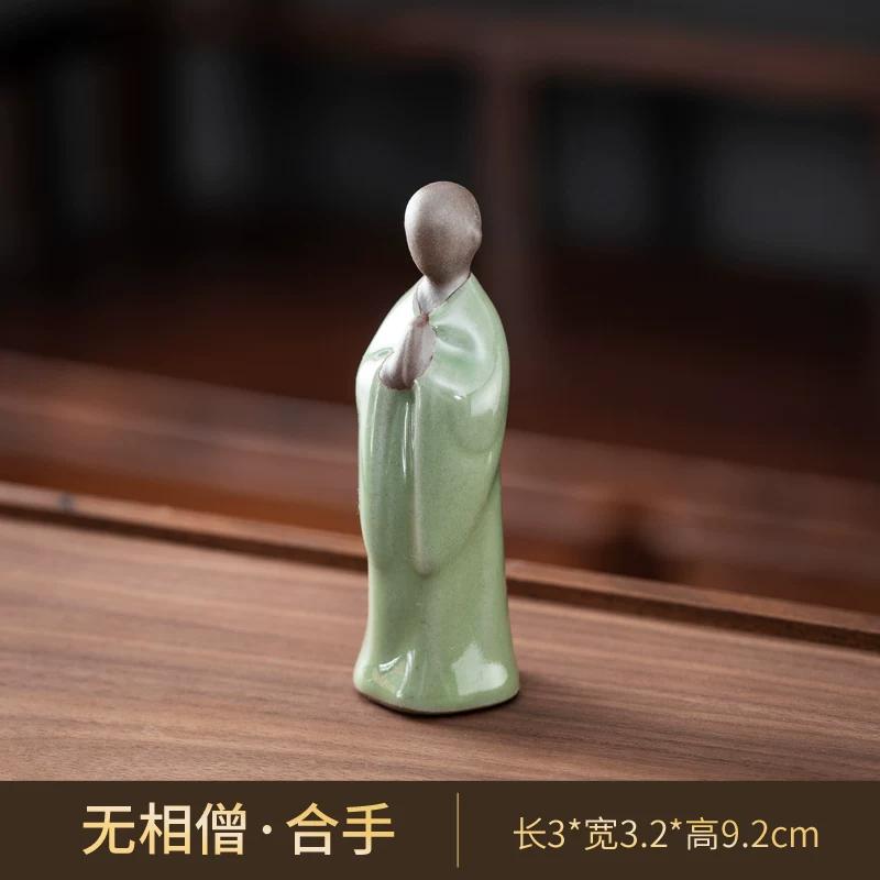 Усян Будда Керамический Маленький Монах Дзен Украшение Бонсай Фигурка Гостиная Чайный Стол Украшение Чайный Питомец