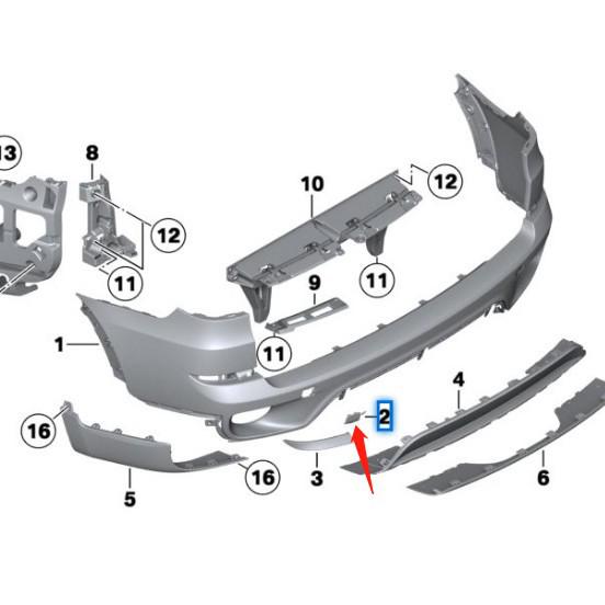 BMW X5 E70 LCI Rear Bumper Tow Hook Cover (51127271815/51127271816)