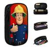 Fireman Sam Pencil Cases Kids Movies Hero Pencilcases Pen Holder for Student Big Capacity Bag Students School Zipper Stationery