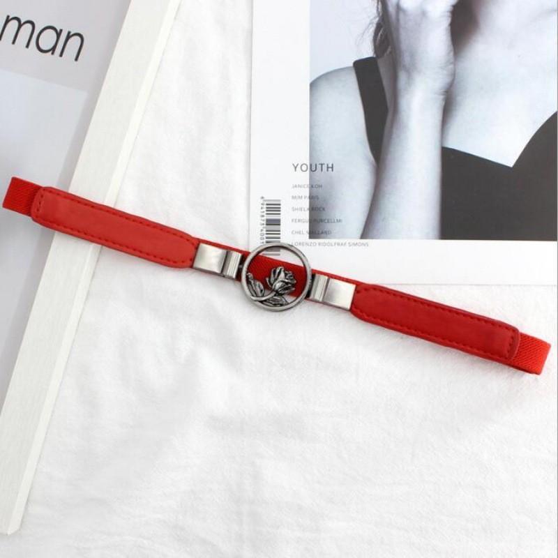 Womens Stylish Pu Elastic Waist Belt Versatile For Dresses And Skirts In Black Minimalist