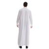 Men's Solid Color Long Sleeve POLO Neck Pocket Loose Muslim Robe
