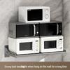Retractable No-Drill Wall-Mounted Microwave Oven Shelf - Multi-Layer Kitchen Storage Rack
