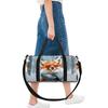 Fox Pattern 2D Flat Cartoon School Travel Bag Large Capacity Zipper Luggage Bag Best Gift for Boys Girls Fashion Style