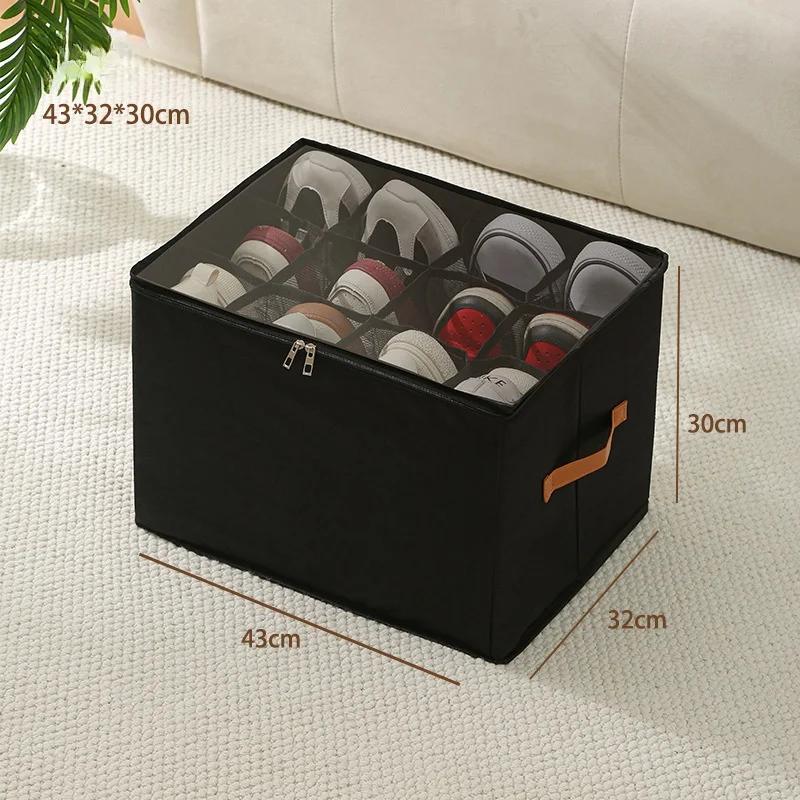 Foldable Shoe Storage Box - Dust-Proof Organizer for Shoes, Space-Saving Shoe Cabinet