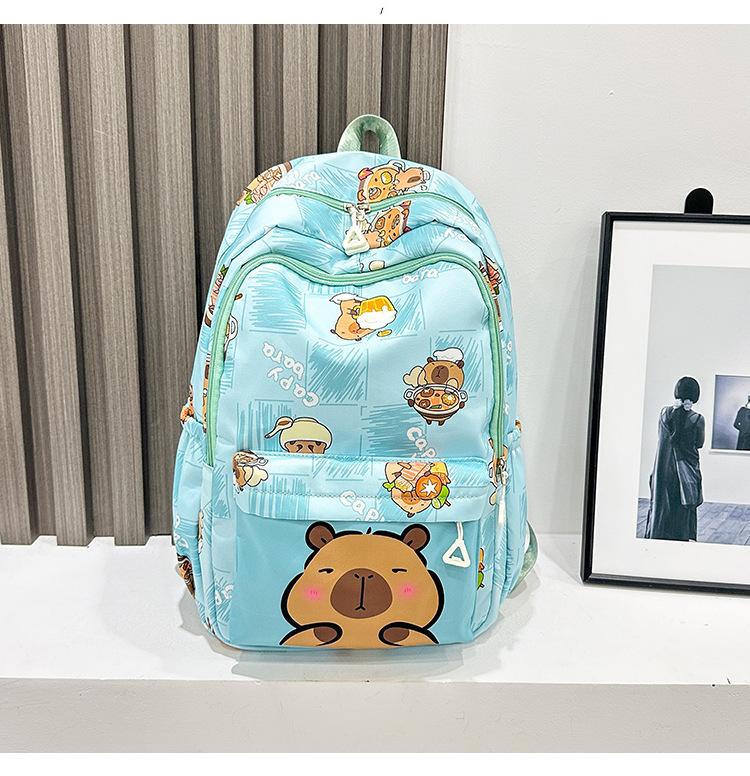 

Школьные рюкзакиТрендовый рюкзак с принтом Рюкзак для ученика средней школы Большой вместимости Рюкзак с декомпрессией Милая серия с принтом Студенческая сумка зелёный