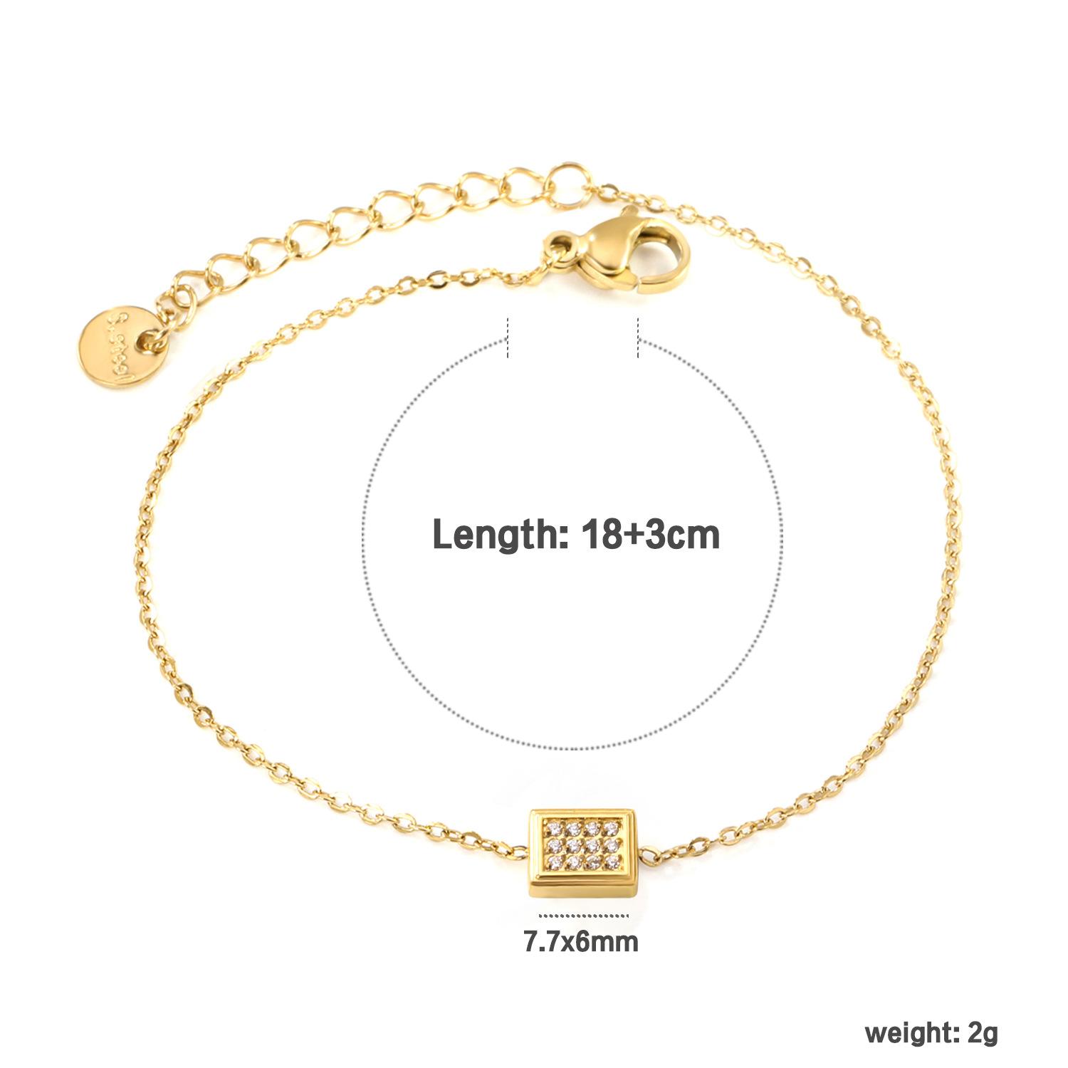 Light Luxury Zircon Bracelet Fashion Versatile Heart Oval Geometric Design Jewelry For Women