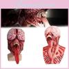 Biohazard Licker Mask With Tongue Latex Bald Tyrant Headgear For Halloween