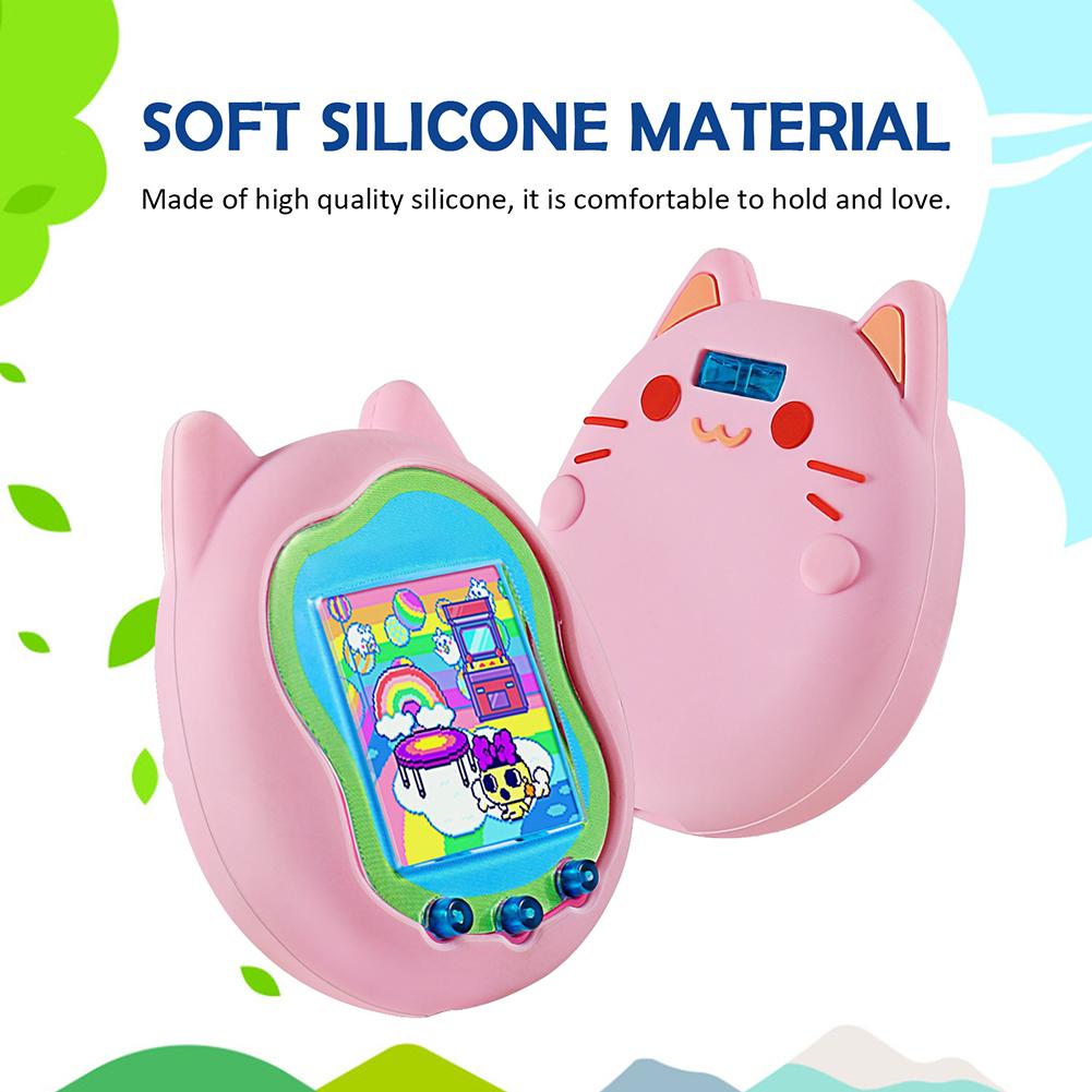 Silicone Case Screen Protector for Virtual Interactive Pet Game Machine Protective Soft Skin Cover for Tamagotchi Uni