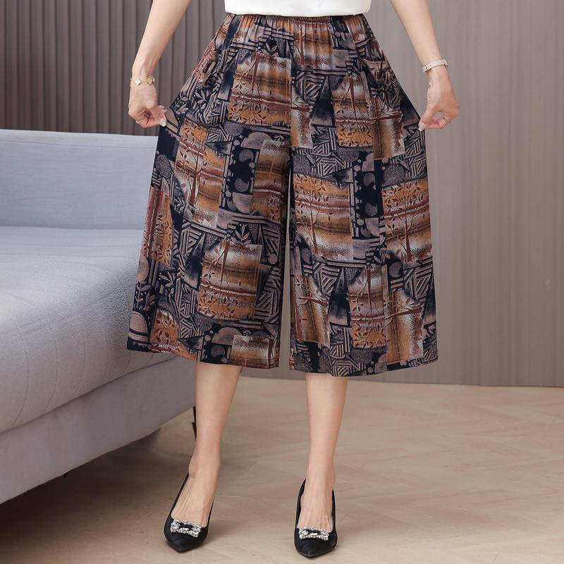 Sommer Weite Hosen Damenkleidung Übergröße Lässig Locker Vintage High Waist Hosen