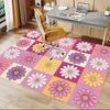 1pc Floral Pattern Area Rug Soft Flannel Floor Mat for Living Room, Bedroom and Carpet, Sofa Coffee Table Floor Mat, Decorative Rug q26