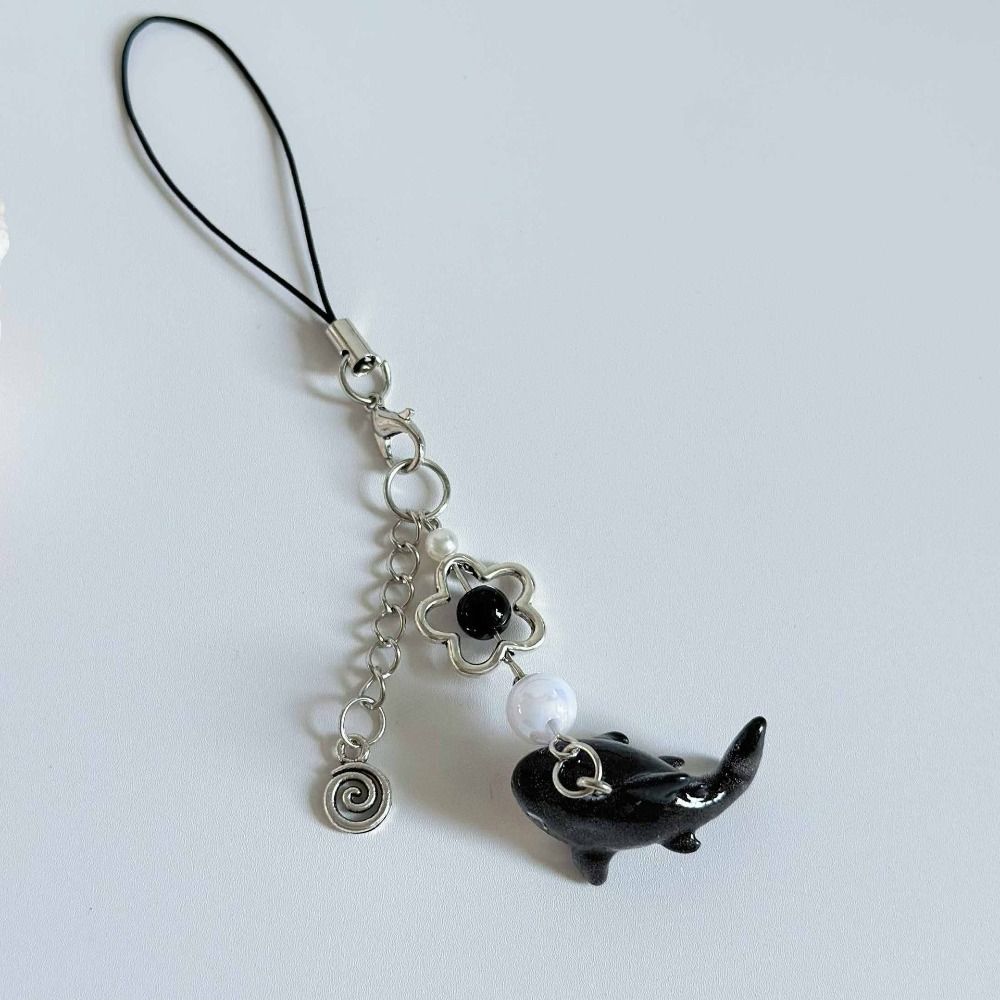 Marine Animal Phone Chain Beaded Phone Lanyard Sweet Girl Cellphone Strap Bag Keychain
